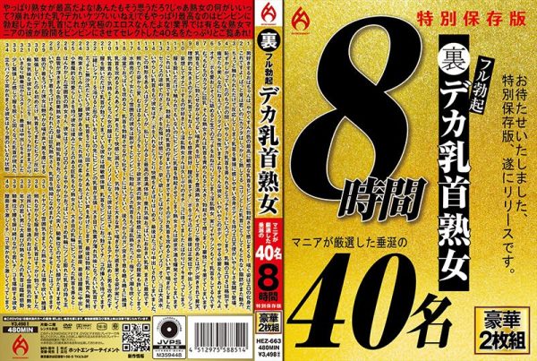 裏フル勃起デカ乳首熟女 マニアが厳選した垂涎の40名8時間特別保存版　Disc１