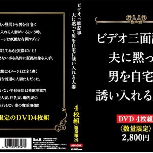 ビデオ三面記事 夫に黙って男を自宅に誘い入れる人妻4枚組