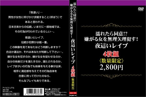 濡れたら同意！？嫌がる女を無理矢理犯す！夜這いレイプ4枚組